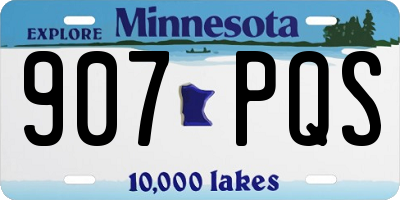 MN license plate 907PQS