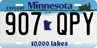 MN license plate 907QPY
