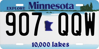 MN license plate 907QQW