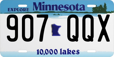 MN license plate 907QQX