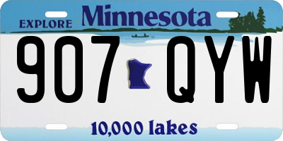 MN license plate 907QYW