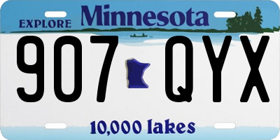 MN license plate 907QYX