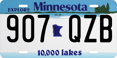 MN license plate 907QZB