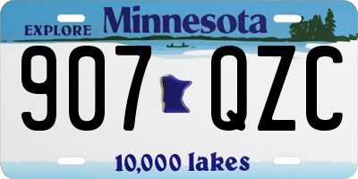 MN license plate 907QZC
