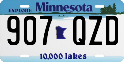 MN license plate 907QZD