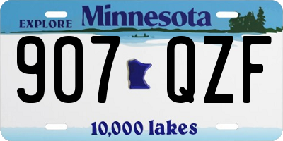 MN license plate 907QZF