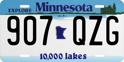 MN license plate 907QZG