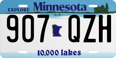 MN license plate 907QZH