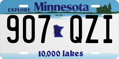 MN license plate 907QZI