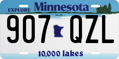 MN license plate 907QZL
