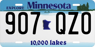 MN license plate 907QZO