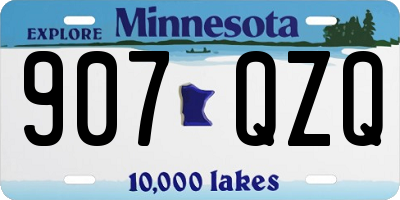 MN license plate 907QZQ