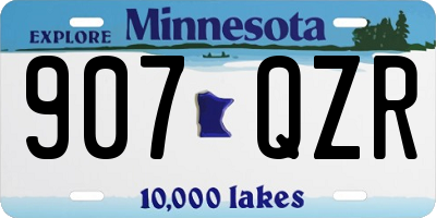 MN license plate 907QZR