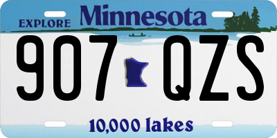 MN license plate 907QZS