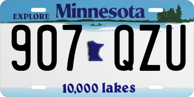 MN license plate 907QZU