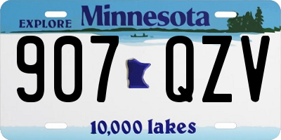 MN license plate 907QZV