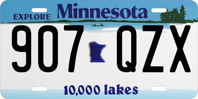 MN license plate 907QZX