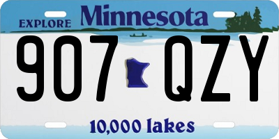 MN license plate 907QZY