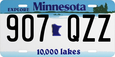 MN license plate 907QZZ