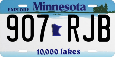 MN license plate 907RJB