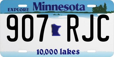 MN license plate 907RJC