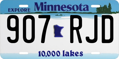 MN license plate 907RJD