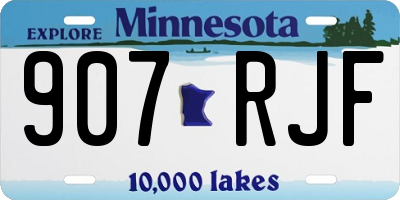 MN license plate 907RJF
