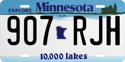 MN license plate 907RJH