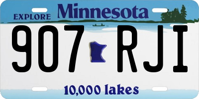 MN license plate 907RJI