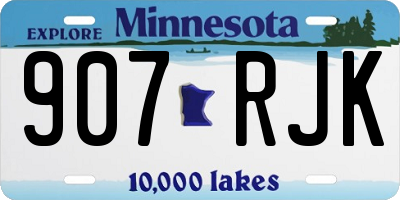 MN license plate 907RJK