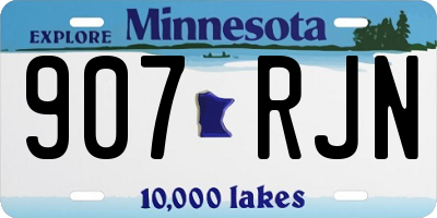 MN license plate 907RJN