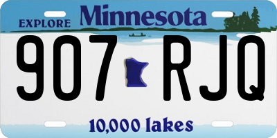MN license plate 907RJQ