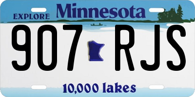 MN license plate 907RJS