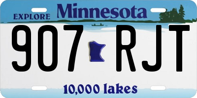 MN license plate 907RJT