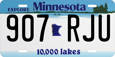 MN license plate 907RJU