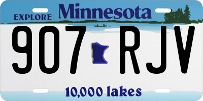 MN license plate 907RJV