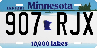 MN license plate 907RJX