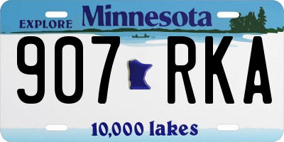 MN license plate 907RKA