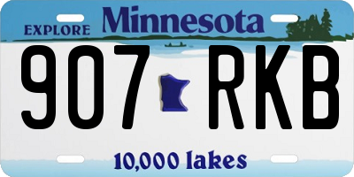 MN license plate 907RKB