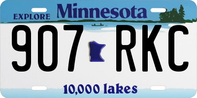 MN license plate 907RKC
