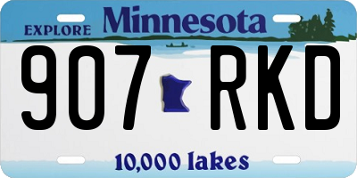 MN license plate 907RKD