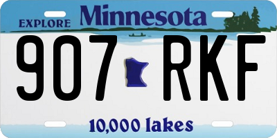 MN license plate 907RKF
