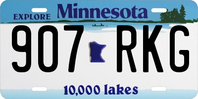 MN license plate 907RKG