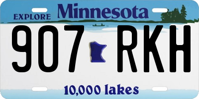 MN license plate 907RKH