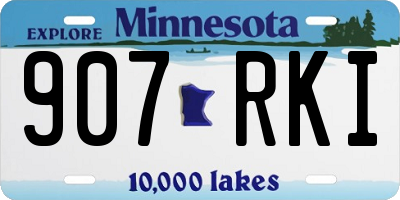 MN license plate 907RKI