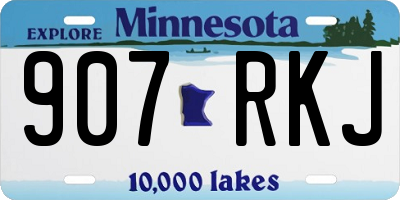 MN license plate 907RKJ