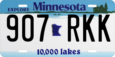MN license plate 907RKK