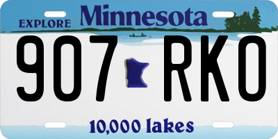MN license plate 907RKO