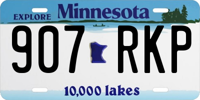 MN license plate 907RKP