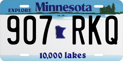 MN license plate 907RKQ